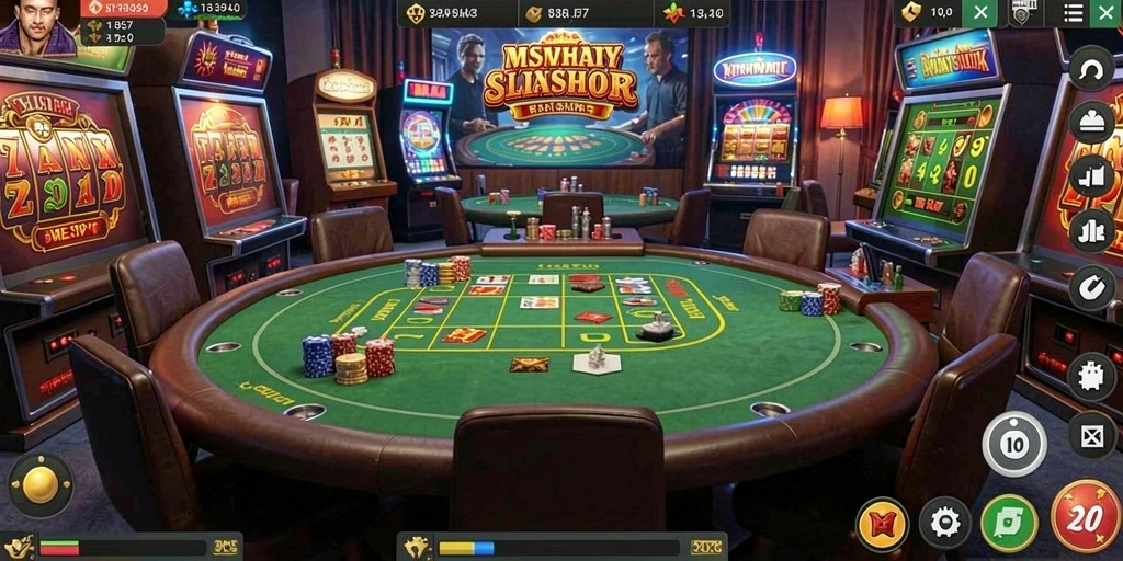 Screenshot menunjukkan berbagai pilihan permainan yang bisa dimainkan.